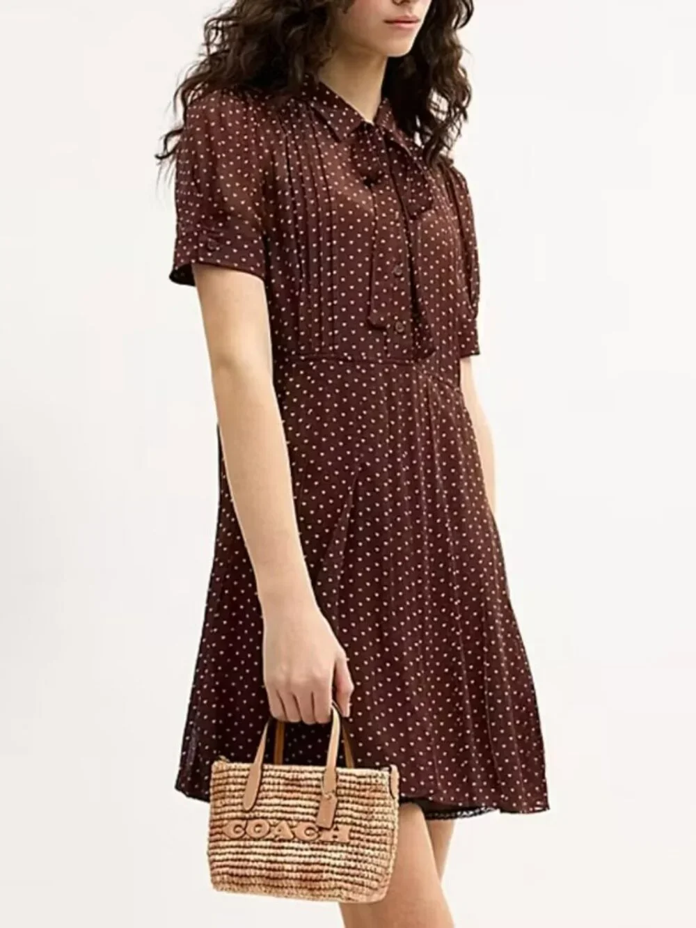 coach City Mini Tote Bag With Gingham Print ceu31